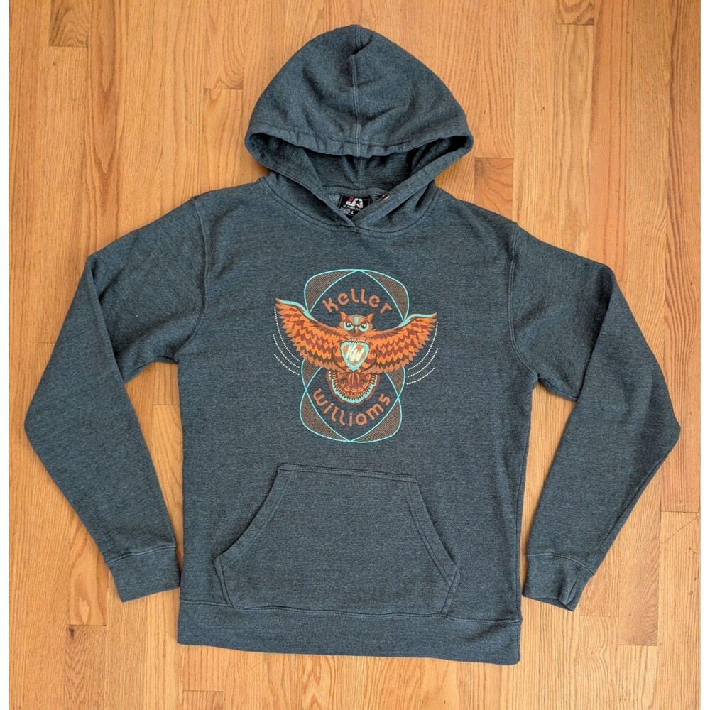 Keller Williams Band Owl Hoodie Hooded Sweatshirt Pullover Mens Adult Large